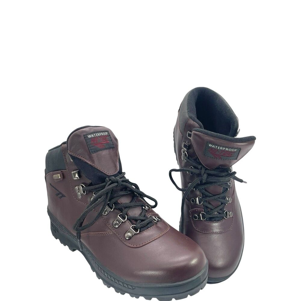 Hi-Tec Transcender Waterproof Hiking Boots Wine Leather Men’s 10 w/ Box